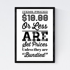 BUNDLING: ITEMS MUST BE BUNDLED W/MORE THAN ONE ITEM OR IT’S NOT A BUNDLE